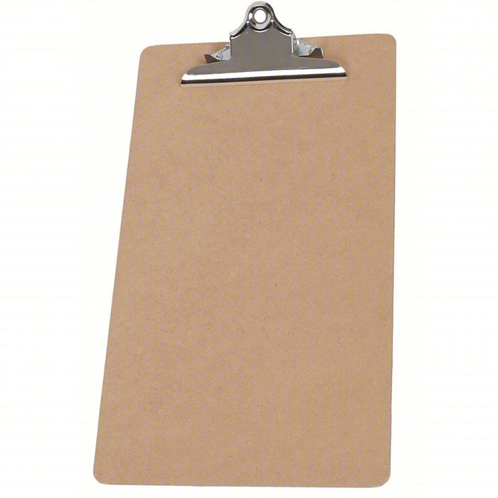 Clipboard: Legal Size, Brown, 9 in Wd, 15 1/2 in Ht, 1/2 in Clip Capacity, Hardboard, No Storage