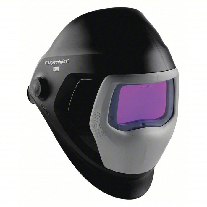 Welding Helmet: Auto-Darkening, 3 Arc Sensors, Black, W5/W8 to W13, 2.80 in x 4.20 in