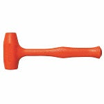 Dead Blow Hammer: Steel Handle, 28 oz Head Wt, 1 3/8 in_1 3/4 in Hammer Face Dia, 13 in Overall Lg