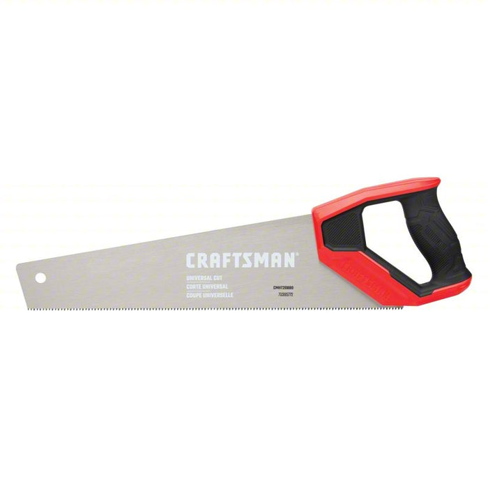 Hand Saw: 15 in Blade Lg, Steel, 1 1/2 in Overall Lg, 8