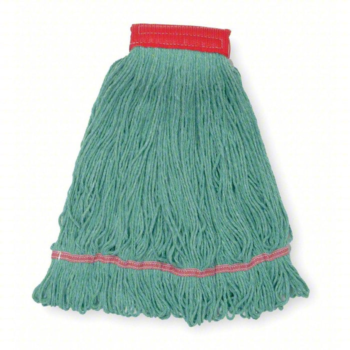 Wet Mop: String Mop, Clamp-On/Slide-On Connection, Launderable, 22 oz Dry Wt, Cotton