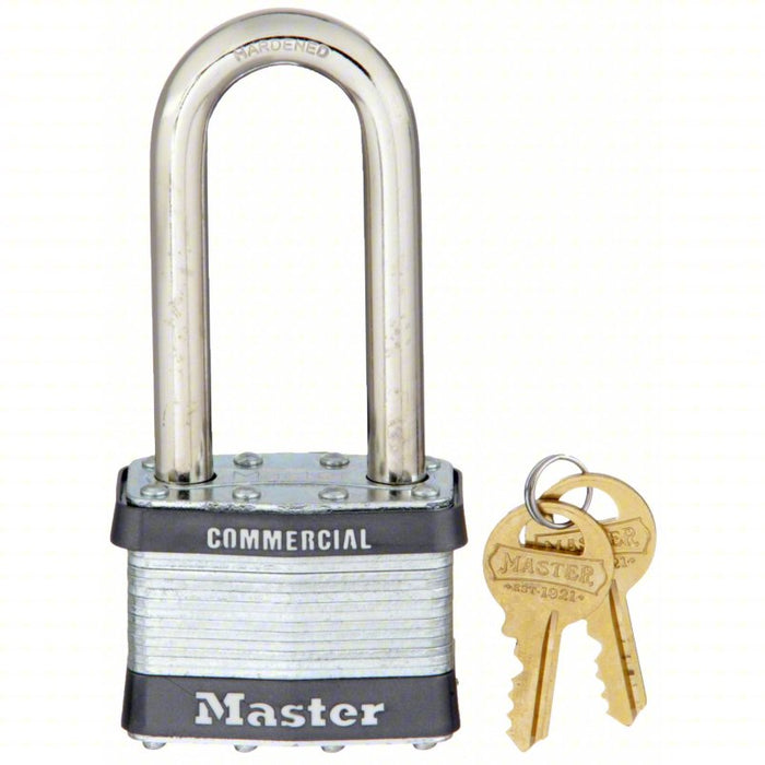 Padlock: 2 1/2 in Vertical Shackle Clearance, 15/16 in Horizontal Shackle Clearance, A152 Key, Boron