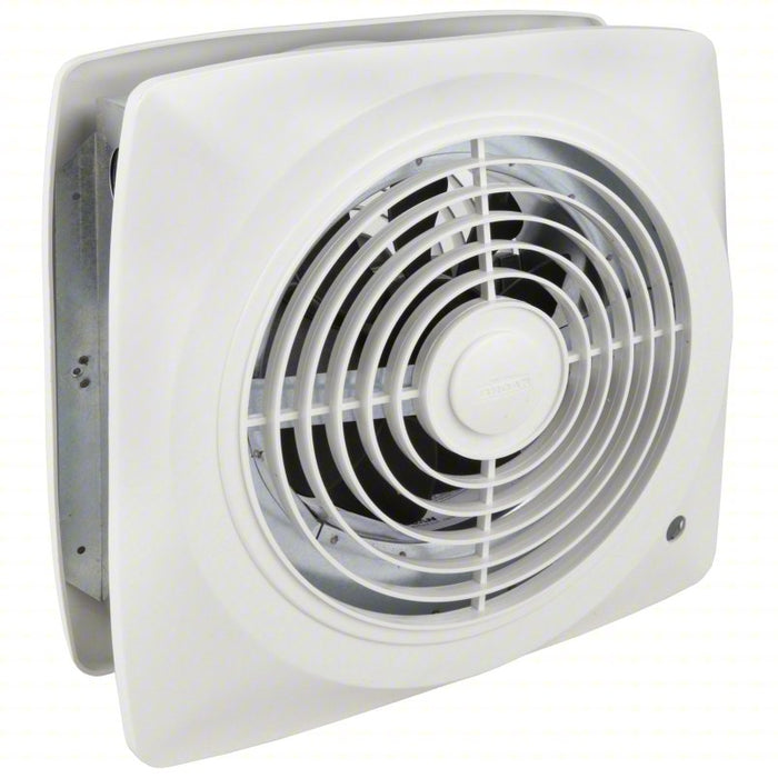 Exhaust Fan: 180 cfm, 140 sq ft Coverage, 5 sones, For 3 in to 5 1/2 in Wall Thick, 120V AC, 115V AC