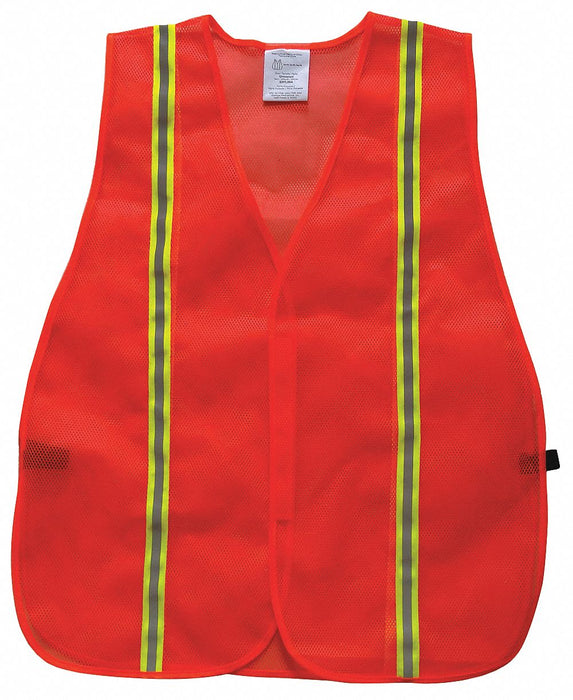 J6025 Back Stp Vest Unrated Orange/Red Univ