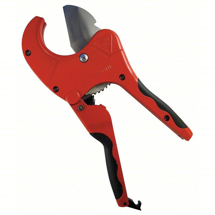 Pipe Cutter: 2 in – 2 1/2 in OD Cutting Capacity, Ratcheting Shear, 13 in Tool Lg