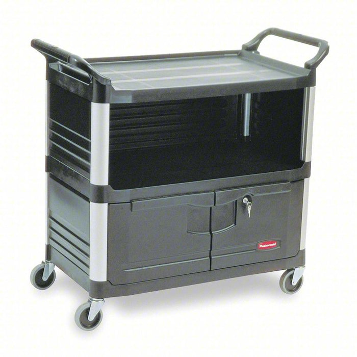 Enclosed Service Cart: 300 lb Load Capacity, 37 4/5 in Overall Ht