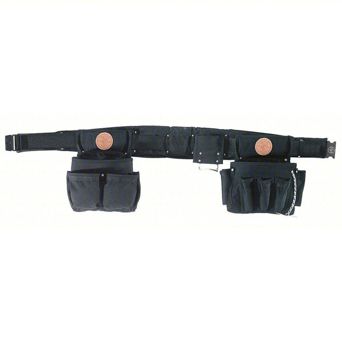 Tool Belt: Ballistic Nylon, Electrician, 27 Pockets, Padded, 36 in to 40 in Waist Size