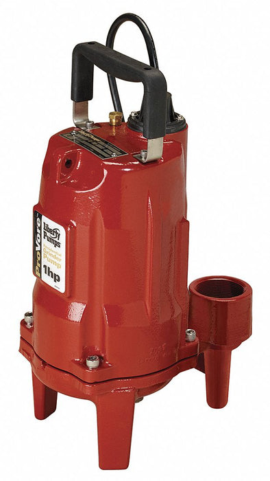 Grinder Pump: 1 hp HP, 115V AC, Tether Float, 42 gpm Flow Rate @ 10 Ft. of Head