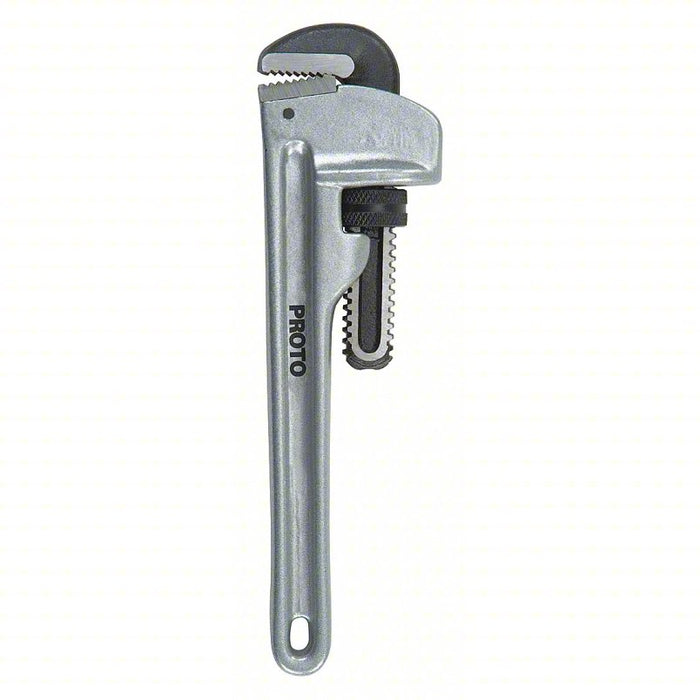Pipe Wrench: Aluminum, 6 in Jaw Capacity, Serrated, 48 in Overall Lg, I-Beam