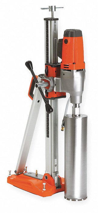 Diamond Coring Rig: 100 to 120V AC, 10 in Capacity (Concrete), Variable Speed, 2.9 hp, 60°