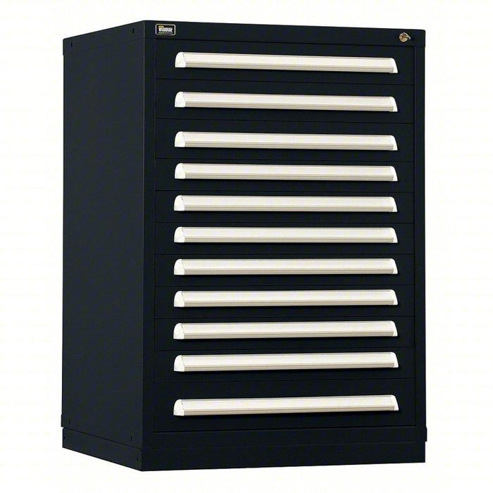 Modular Drawer Cabinet: 30 in x 27 3/4 in x 44 in, 11 Drawers, 448 Compartments, Black, Steel