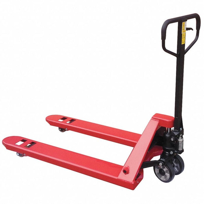 Quiet-Operation Manual Pallet Jack: 5,500 lb Load Capacity, 48 in x 6 5/16 in, 27 in