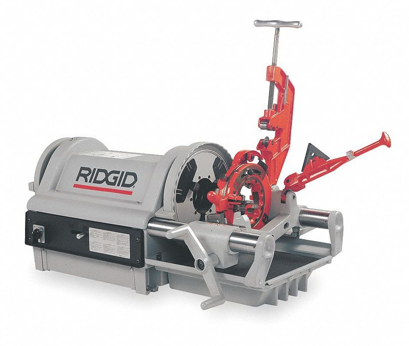 Pipe Threading Machine: 1224, For 1/4 in to 4 in Pipe, 1 1/2 hp, Manual Chuck, 2 Speed, NPT