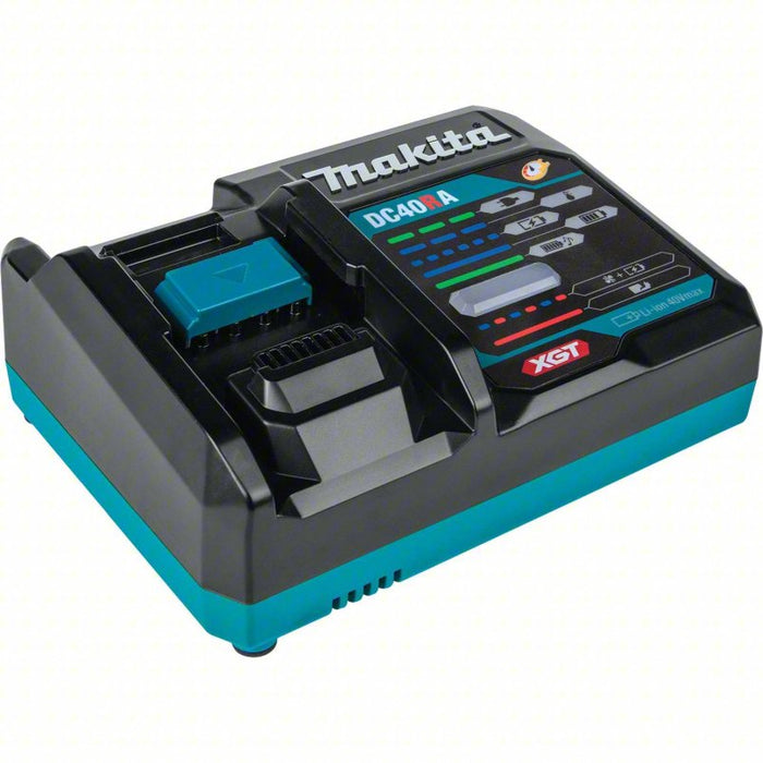 Battery Charger: Makita, Single-Port Charging, For 40V, Li-Ion, 5 Ah Charged in 1-Hour, Rapid