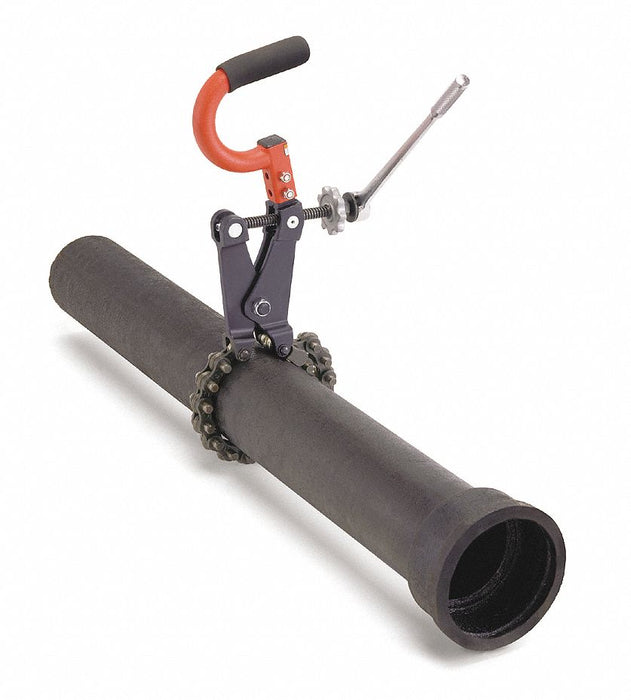 Pipe Cutter: 1 1/2 in – 6 in OD Cutting Capacity, Ratcheting Chain Cutter, 17 in Tool Lg, 226