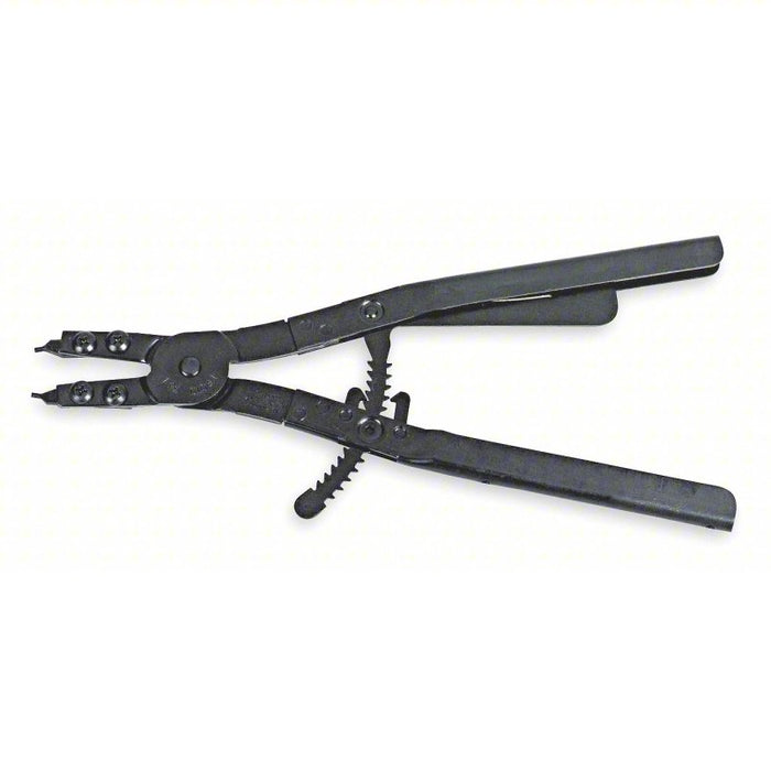 Retaining Ring Plier: External, For 3 1/2 in to 6 1/2 in Shaft Dia, 0.12 in Tip Dia, 0° Tip Angle