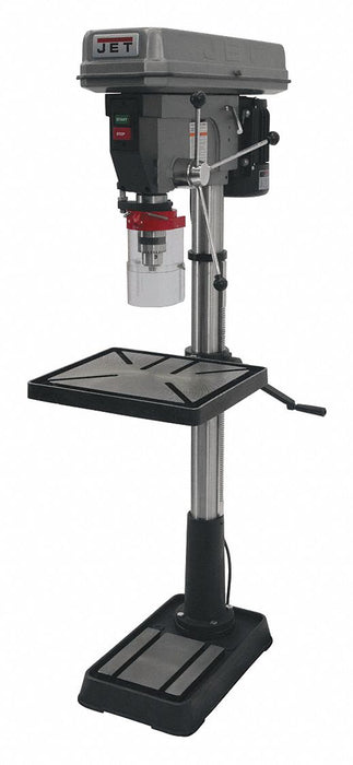 Floor Drill Press: Belt, Fixed, 150 RPM – 4,200 RPM, 115/230V AC /Single-Phase, 20 in Swing