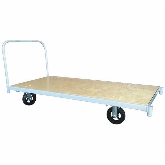 Platform Truck: 2,000 lb Load Capacity, 60 in x 30 in x 11-1/2 in, Mold-On Rubber, 8 in