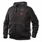 Heated Hoodie Kit: Men's, M, Black, Up to 6 hr, 42 in Max Chest Size, 3 Outside Pockets