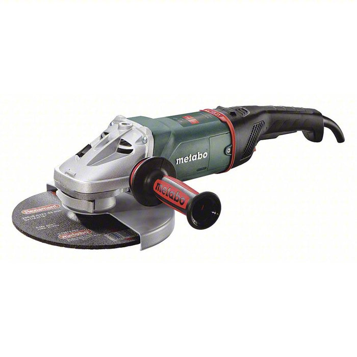 Angle Grinder: 15 A, 6,600 RPM Max. Speed, Trigger, Adj Guard/Lock-Off Switch, 9 in Wheel Dia