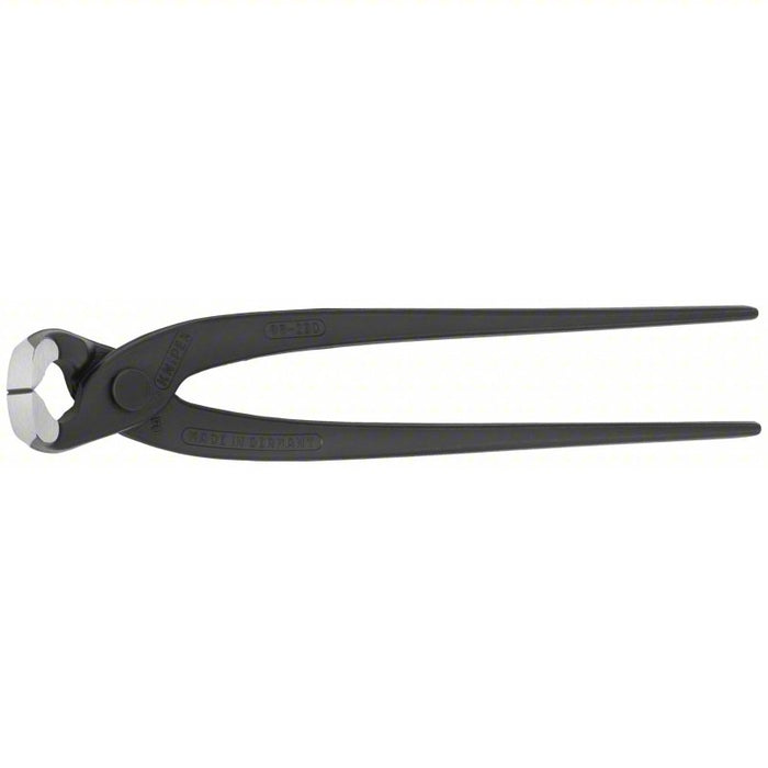 End Cutting Nippers: 11 in Overall Lg, For 0.11 in Max Wire Thick, Steel, Steel