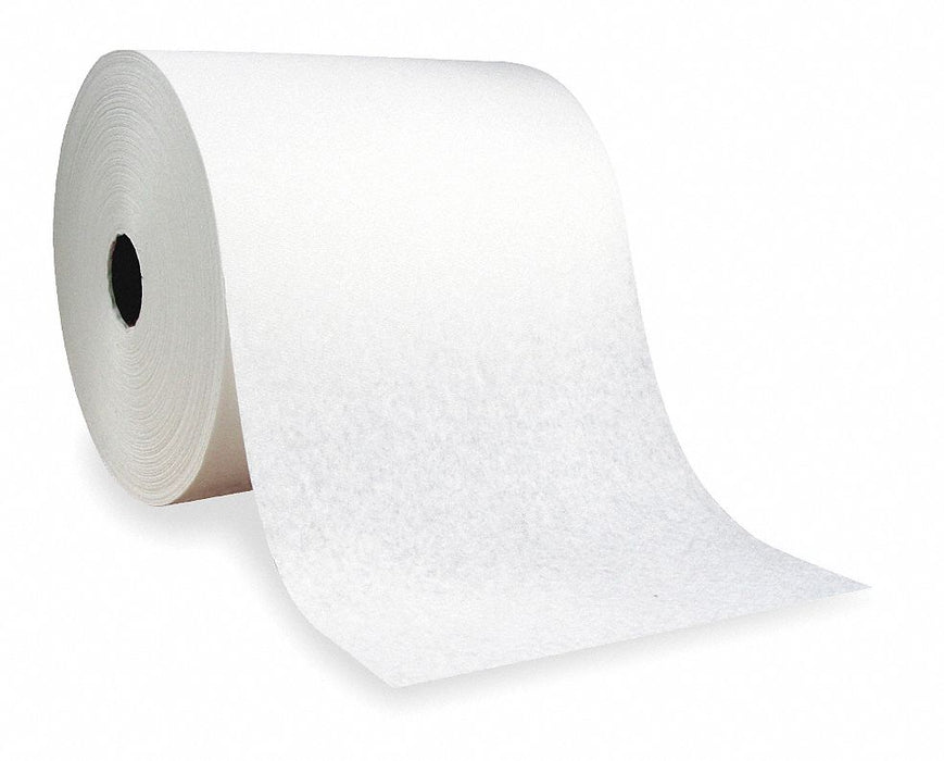Paper Towel Roll: White, 7 7/8 in Roll Wd, 1,000 ft Roll Lg, 2 in Core Dia., 6 PK
