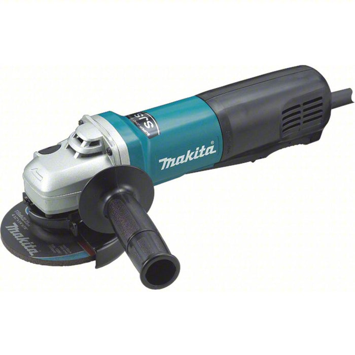 Angle Grinder: 13 A, 10,500 RPM Max. Speed, Paddle, 4 1/2 in Wheel Dia