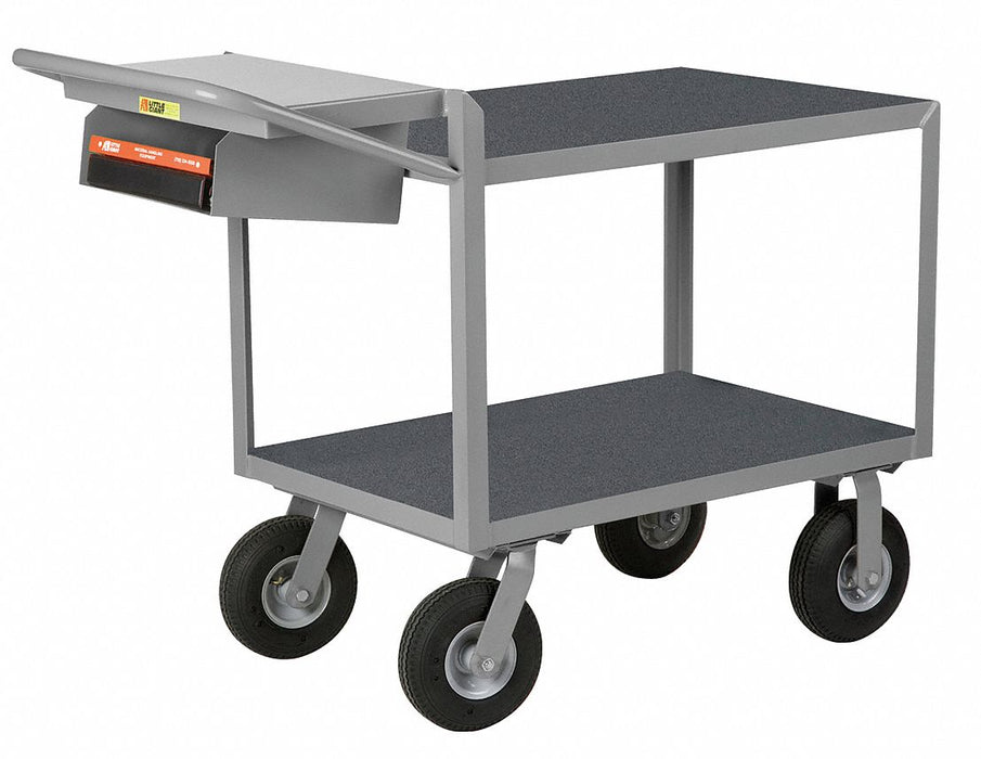 Instrument Cart with Flush Metal Shelves: 1,200 lb Load Capacity, 36 in x 24 in