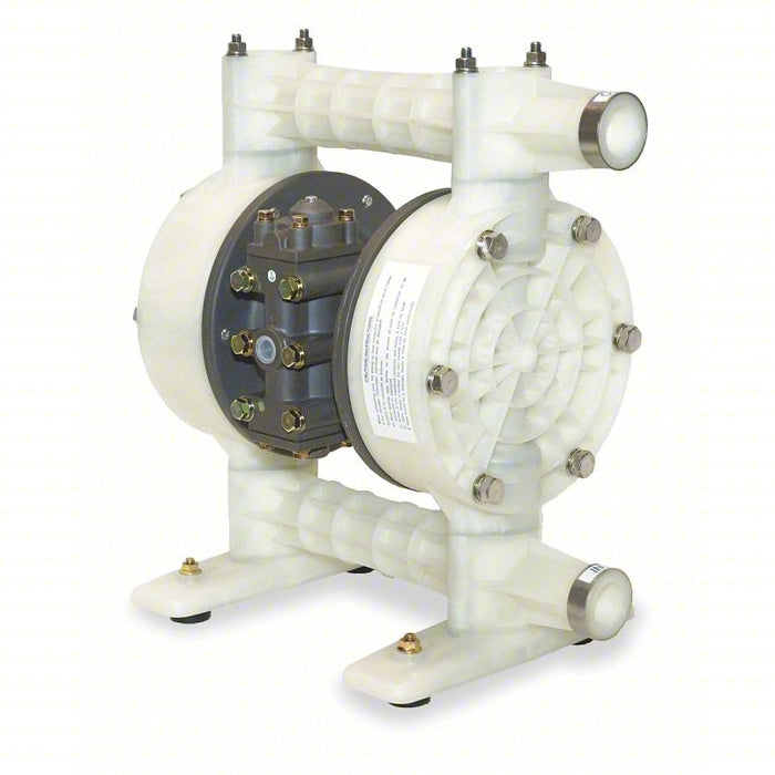 Double Diaphragm Pump: 1 in Inlet/Outlet Size, NPT Connection, 3/8 in FNPT Air Inlet Size