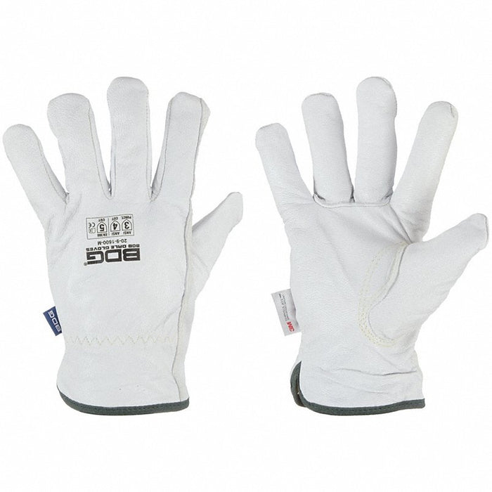 Leather Gloves: 3XL ( 12 ), ANSI Cut Level A4, Premium, Drivers Glove, Goatskin, Kevlar®, 1 PR