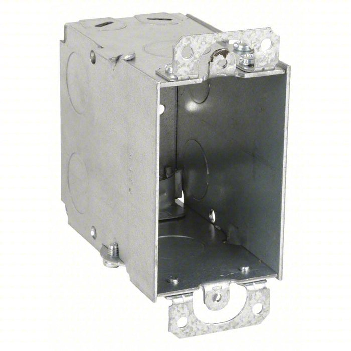 Electrical Box: Galvanized Zinc, 3 1/2 in Nominal Dp, 2 in Nominal Wd, 3 in Nominal Lg, 1 Gangs