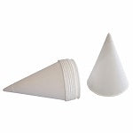 Disposable Cone Cup: 4.25 oz Capacity, White, Paper, Unwrapped, 1,000 PK