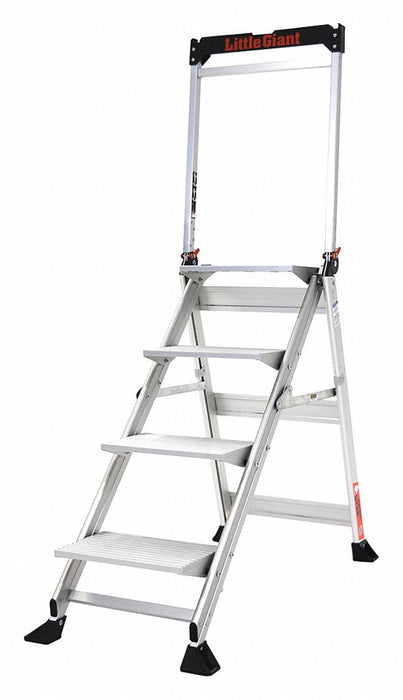 Folding Step: 4 Steps, 35 in Top Step Ht, 21 1/2 in Bottom Wd, 375 lb Load Capacity