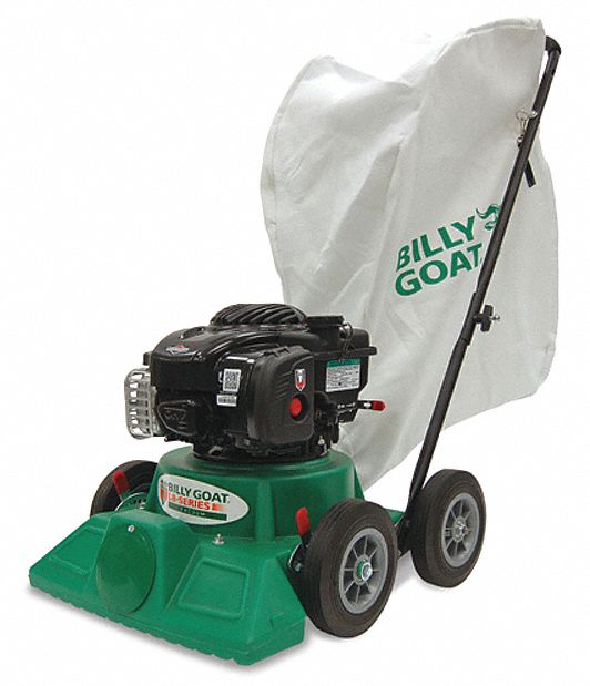 Outdoor Litter Vacuum: Push, 20 in Cleaning Path, 28 gal Bag Capacity, 77 dBA Sound Level