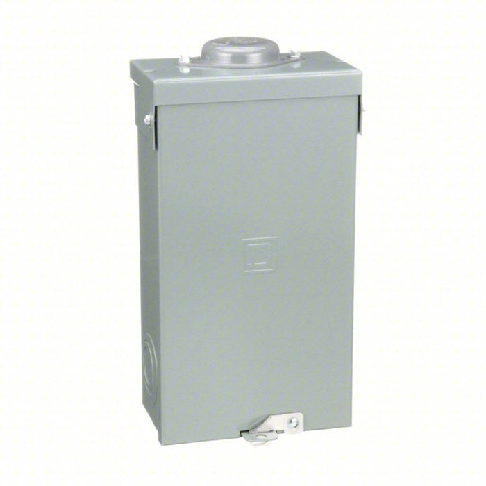 Circuit Breaker Enclosure: 2 Spaces, 100 A Amps, Surface Mounting, Outdoor
