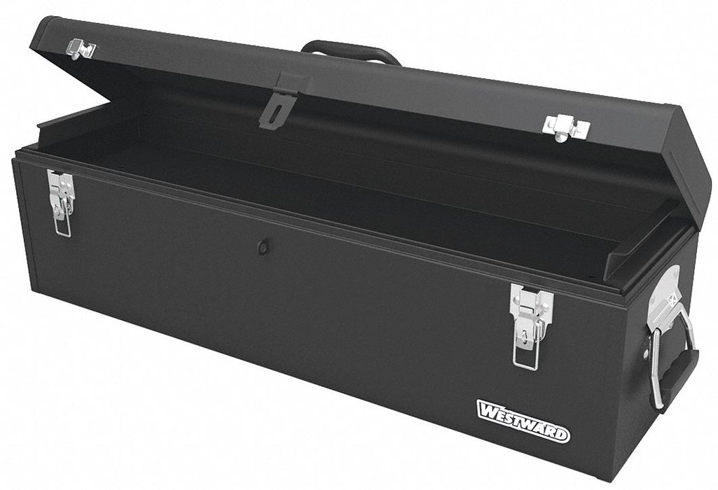 Tool Box: 30 in Overall Wd, 7 in Overall Dp, 9 in Overall Ht, Padlockable, Black