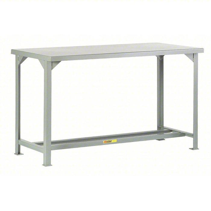Workbench: Fixed Ht, 60 in x 30 in, Gray, No Additional Components, Steel