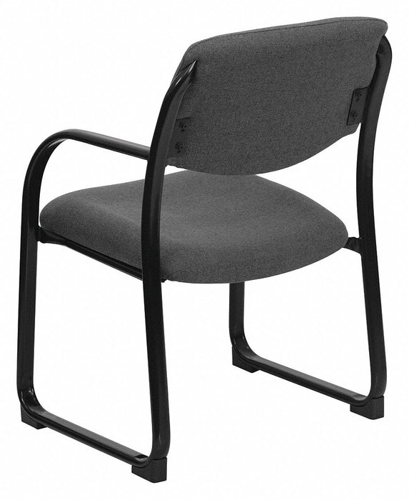 Side Chair: Fixed Arm, Black, Fabric, 250 lb Wt Capacity, Unassembled