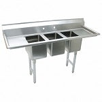 Convenience Store Sink: Advance Tabco, 36 1/2 in Work Surface Ht, 42 1/2 in Overall Ht
