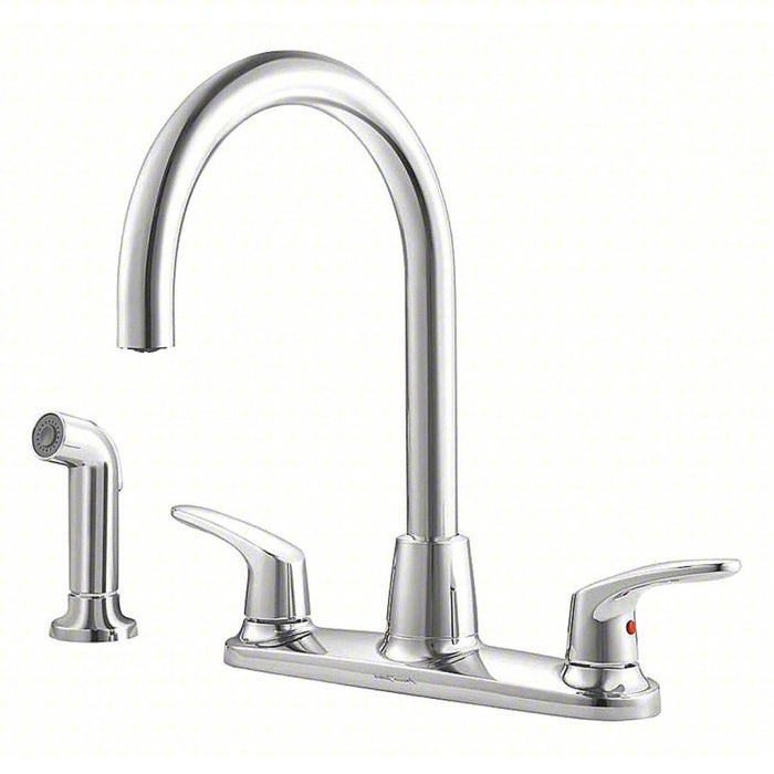 Gooseneck Kitchen Faucet: American Std, Colony Pro, Chrome Finish, 1.5 gpm Flow Rate