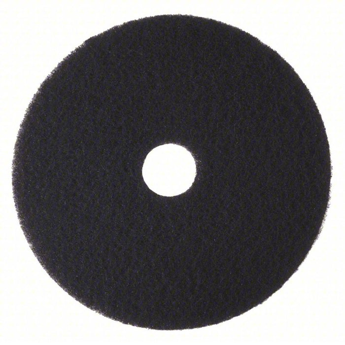 Stripping Pad: Stripping, Black, 18 in Dia, Nylon/Polyester, 5 PK