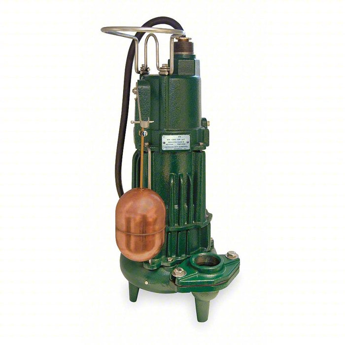 Sewage Ejector Pump: 1, 220V AC, Vertical Float, 157 gpm Flow Rate @ 10 Ft. of Head