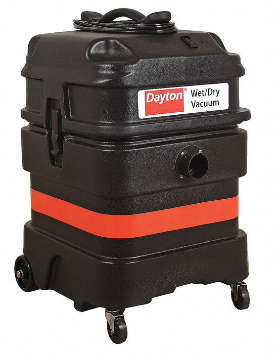 Shop Vacuum: Corded, Wet/Dry, Std, 18 gal Tank Size, Plastic, 1 1/2 in Vacuum Hose Dia.
