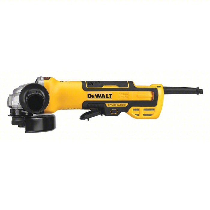 Angle Grinder: 13 A, 10,500 RPM Max. Speed, Paddle, 5 in Wheel Dia, 120V AC