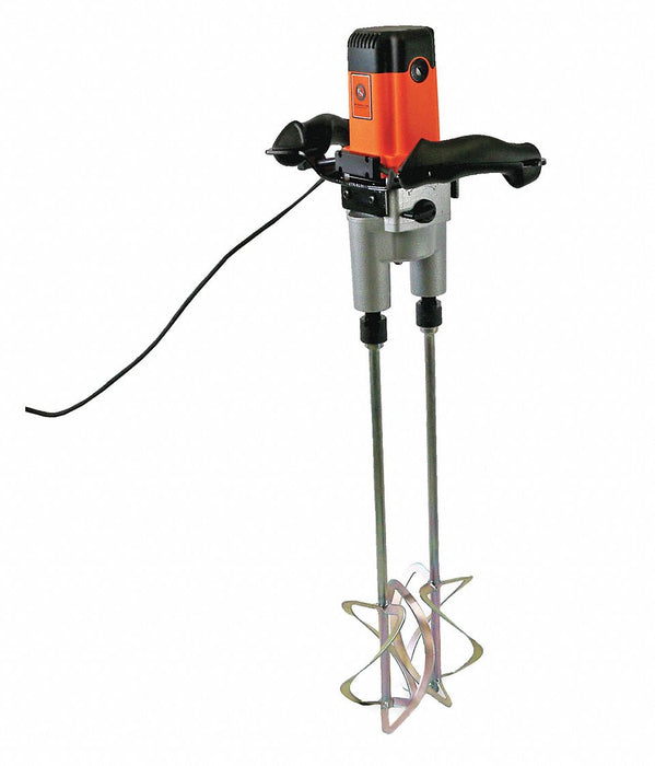 Hand-Held Mixer: 1/2 in Hex, 25 gal, Lock-On Trigger, 120V AC, 700 RPM Max. Speed