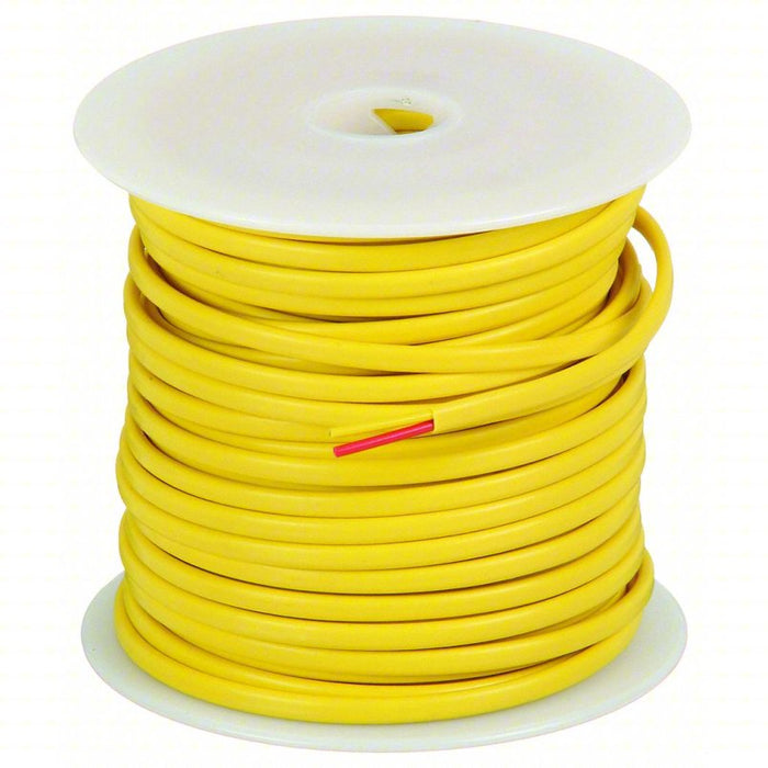 Thermocouple Extension Wire: Type KX, 24 AWG Wire Size, 100 ft Wire Lg, Solid, PVC, Yellow
