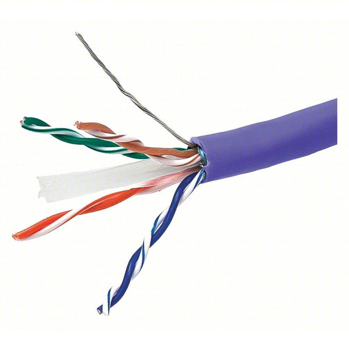 Data Cable: 1,000 ft Cable Lg, 23 AWG, Riser, Blue, PVC, 13072, 5/16 in Outside Dia