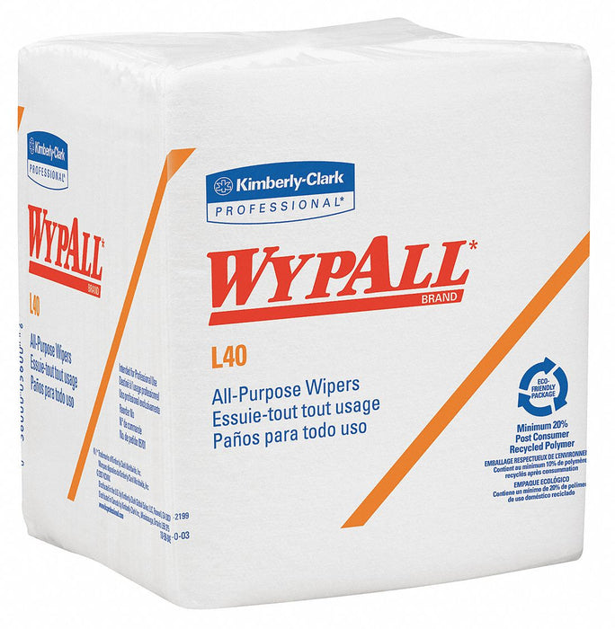 Dry Wipe: 1/4 Fold, Super Heavy Absorbency, Good Wet Strength, 18 PK