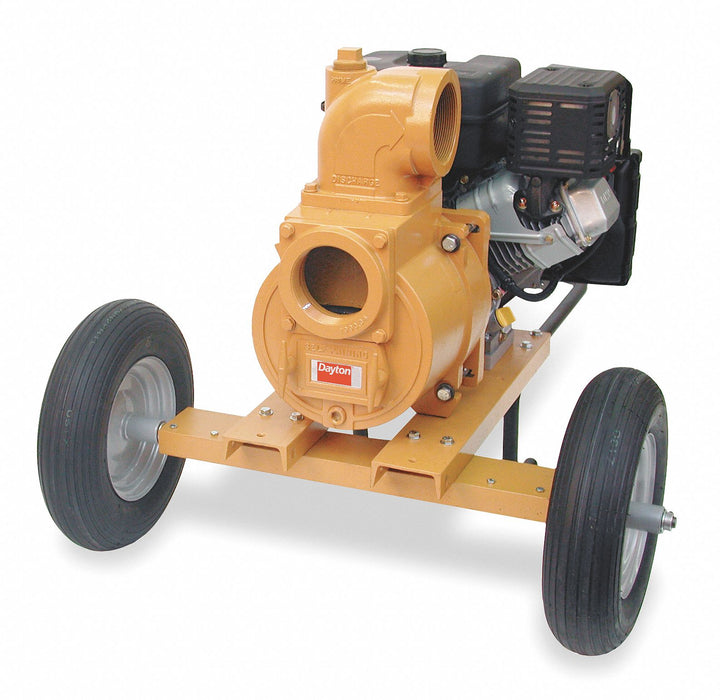 Engine Driven Utility Pump: 13 hp, 4 in MNPT, 389 cc Engine Size, Centrifugal, Aluminum Body