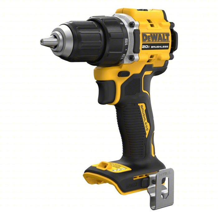 Cordless Drill: 20V DC, Compact, 1/2 in Chuck, 1,650 RPM Max., Brushless Motor, (1) Bare Tool